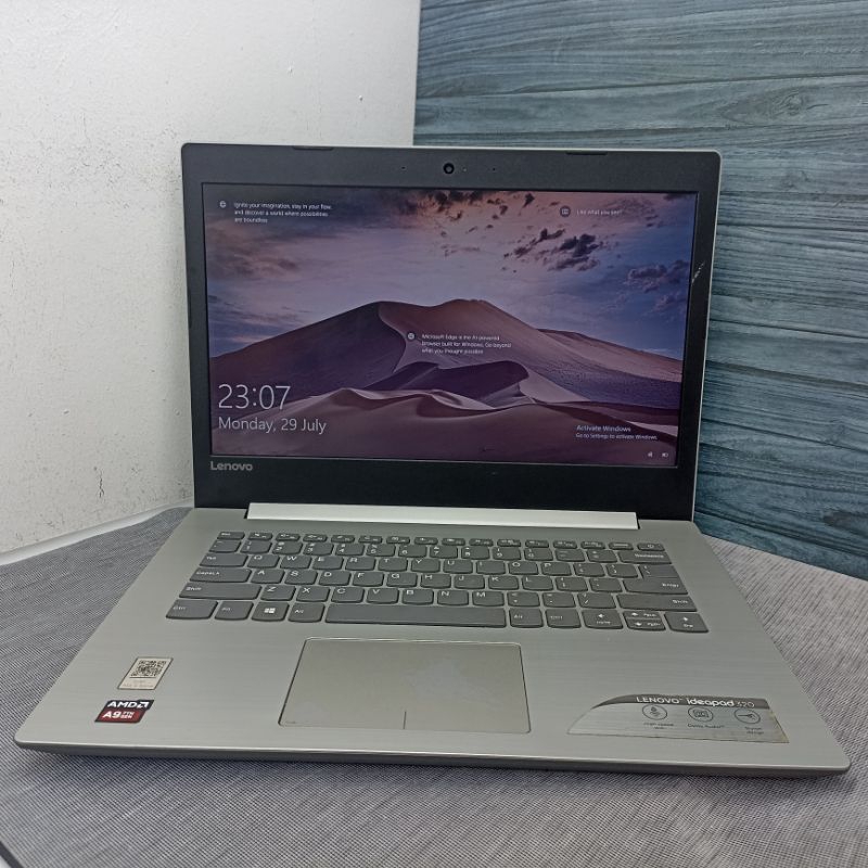 LAPTOP LENOVO IDEAPAD 320 AMD A9 GEN 9 WIN 10 PRO LAPTOP SECOND MURAH