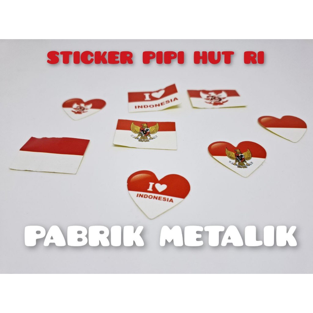 

Stiker Sticker Pipi HUT RI Dirgahayu Indonesia Hati Kotak Satuan