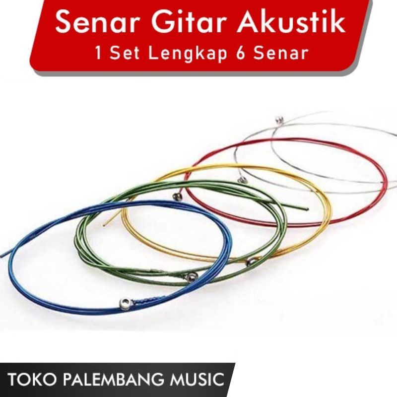 Senar Pelangi Senar Gitar Akustik Pelangi Akustik Senar Gitar Pelangi 6 Senar 1 Set