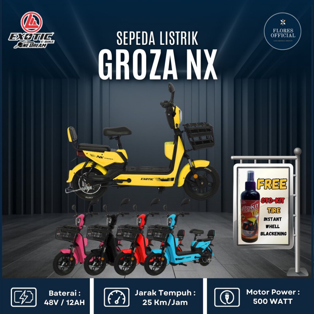 SEPEDA LISTRIK EXOTIC GROZA NX Garansi Resmi