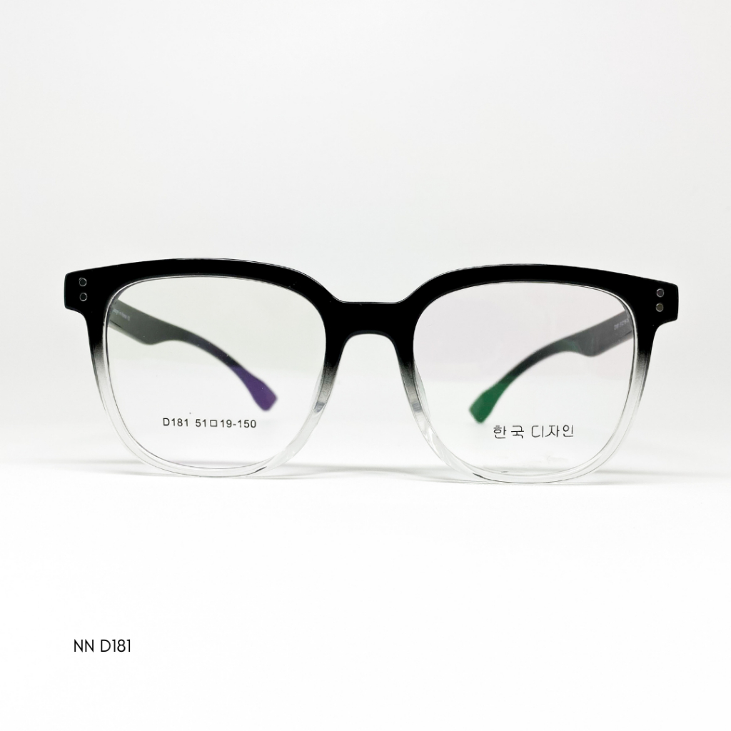 SuperEye Optic - Kacamata NN D181kacamata tebal kotak hitam putih, frame kotak tebal gradasi, kacama