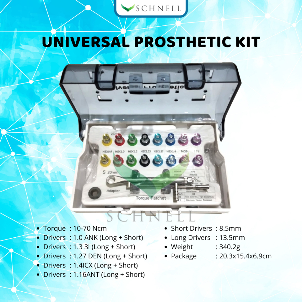 Dental Universal Prosthetic Kit / Sekrup / Screw Implan Universal / Implan Gigi / Wrench Universal