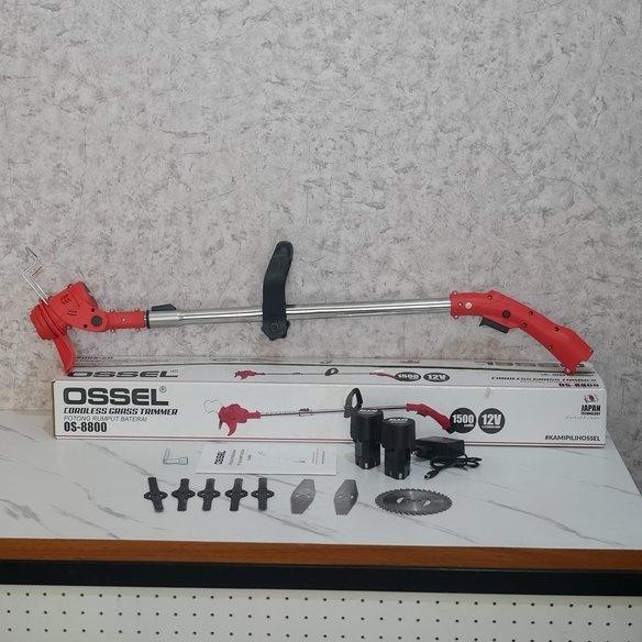 Mesin Potong Rumput Cordless 2 Baterai Pemotong Rumput Baterai Ossel