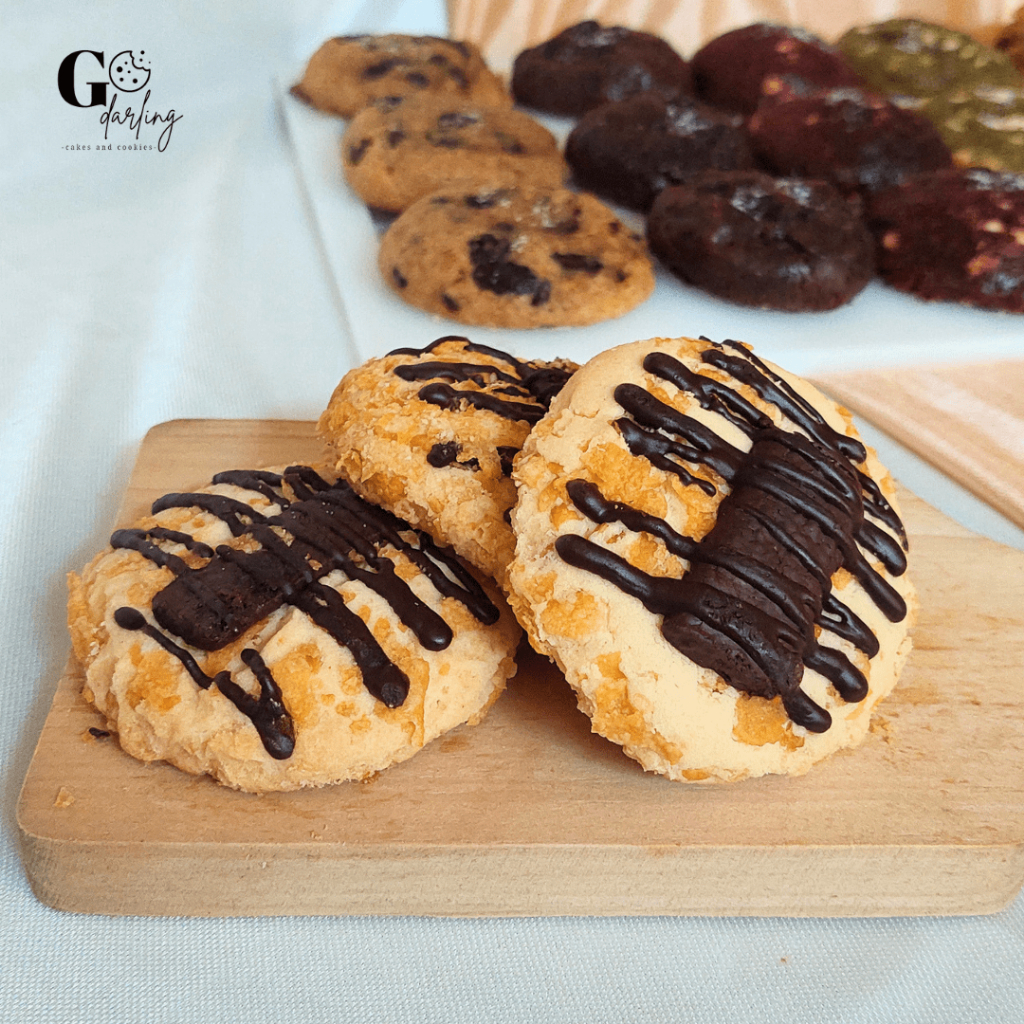 

Crispy Cookies by godarling - MIXED ALL VARIANT (3 pcs oatmeal cookies dan 3 pcs cornflakes cookies), cookies kekinian