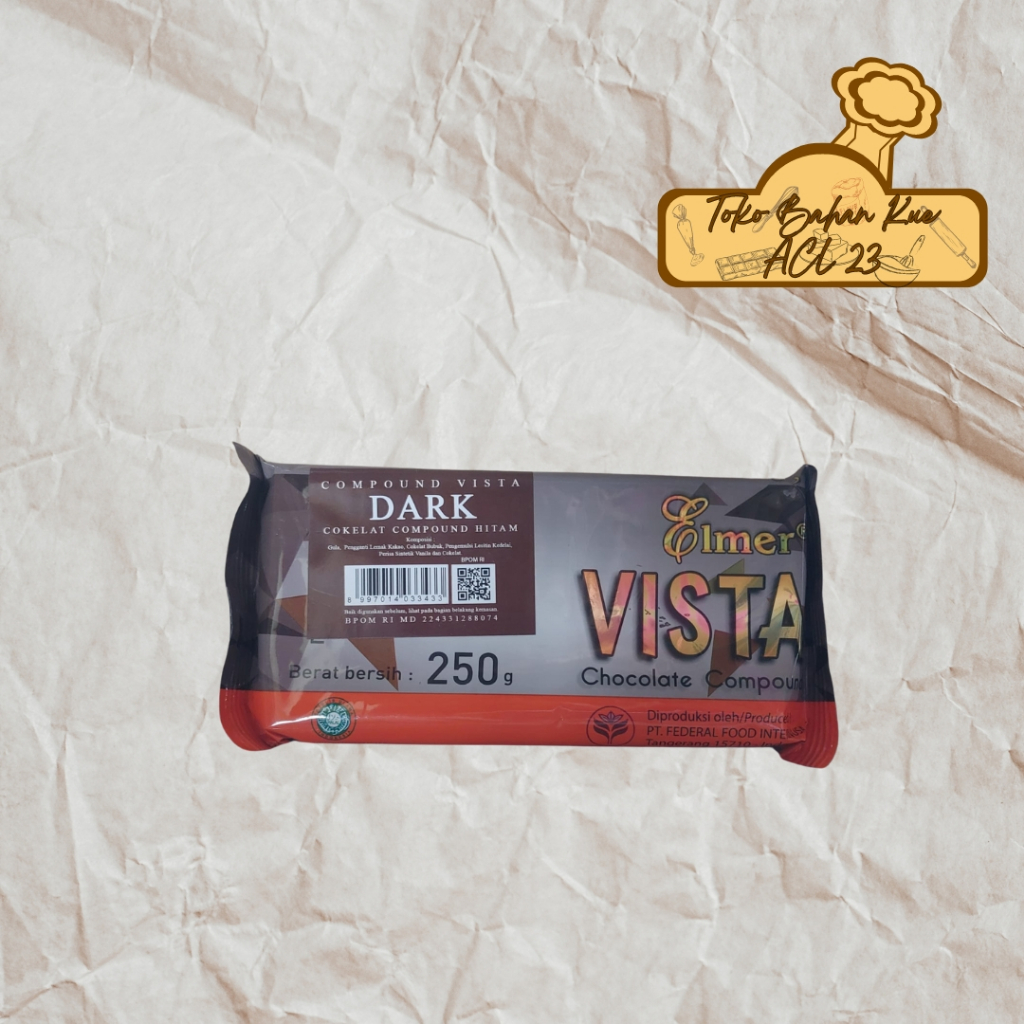 

Coklat Batang Hitam Elmer Vista/Cokelat Batang Elmer Baking Chocolate/Dark Compound Elmer 250gr