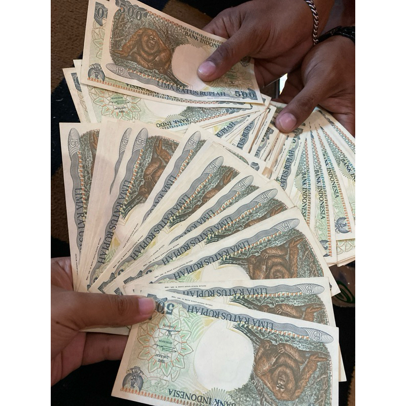Uang Kuno 500 Rupiah Emisi 1992 Gambar Monyet BARU MULUS