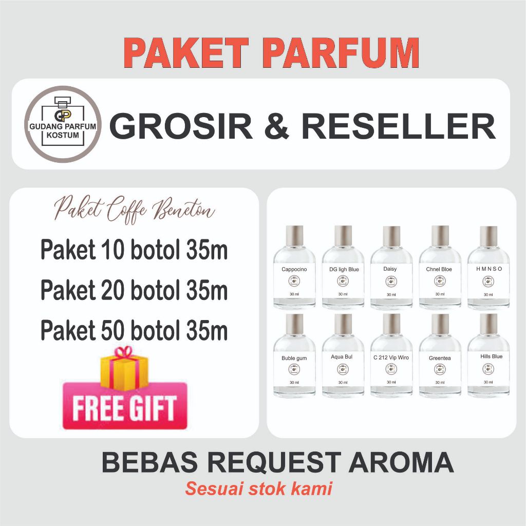 Paket Grosir Parfum Inspired 35ml Farfum Parfume Perfume Minyak Wangi Pria  Wanita Tahan Lama Murah