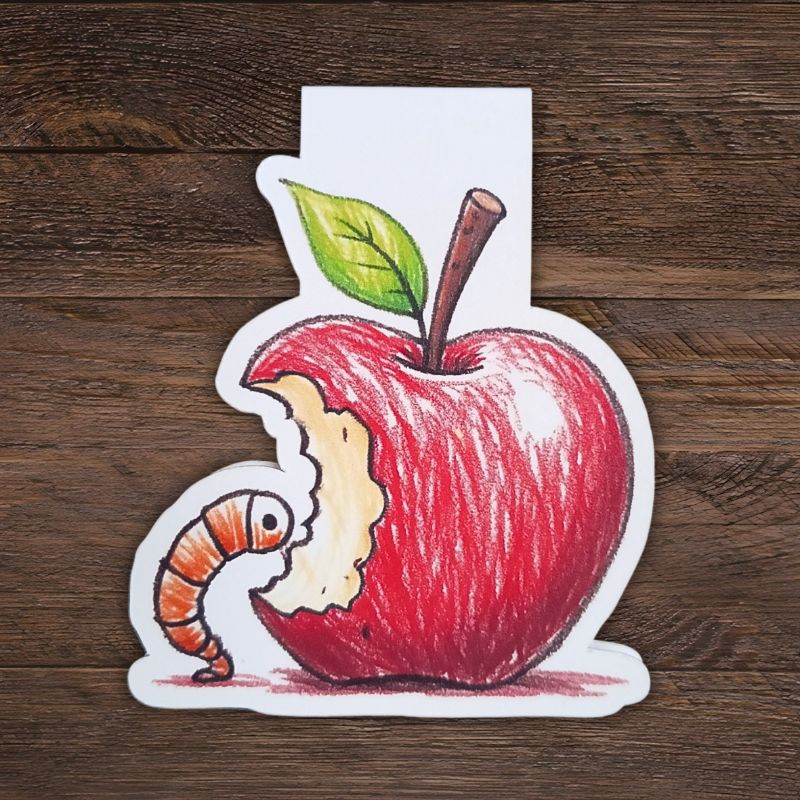 

Pembatas Buku Magnet | Handmade Magnetic Bookmark | Apple