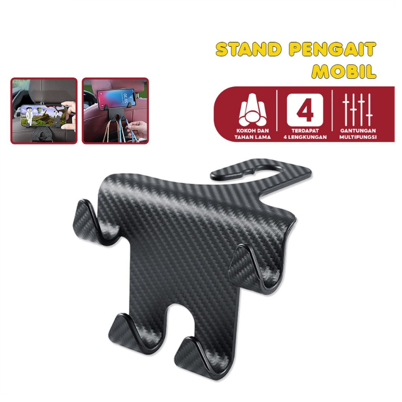 【GOGOMART】Phone Holder Universal Gantungan Jok Mobil Belakang Stand Pengait Mobil Serbaguna / Gantun