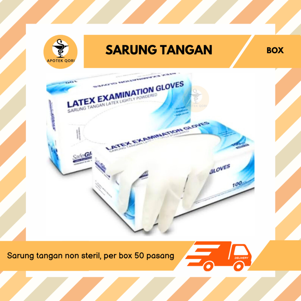 SARUNG TANGAN LATEX NON STERIL BOX 100 PCS
