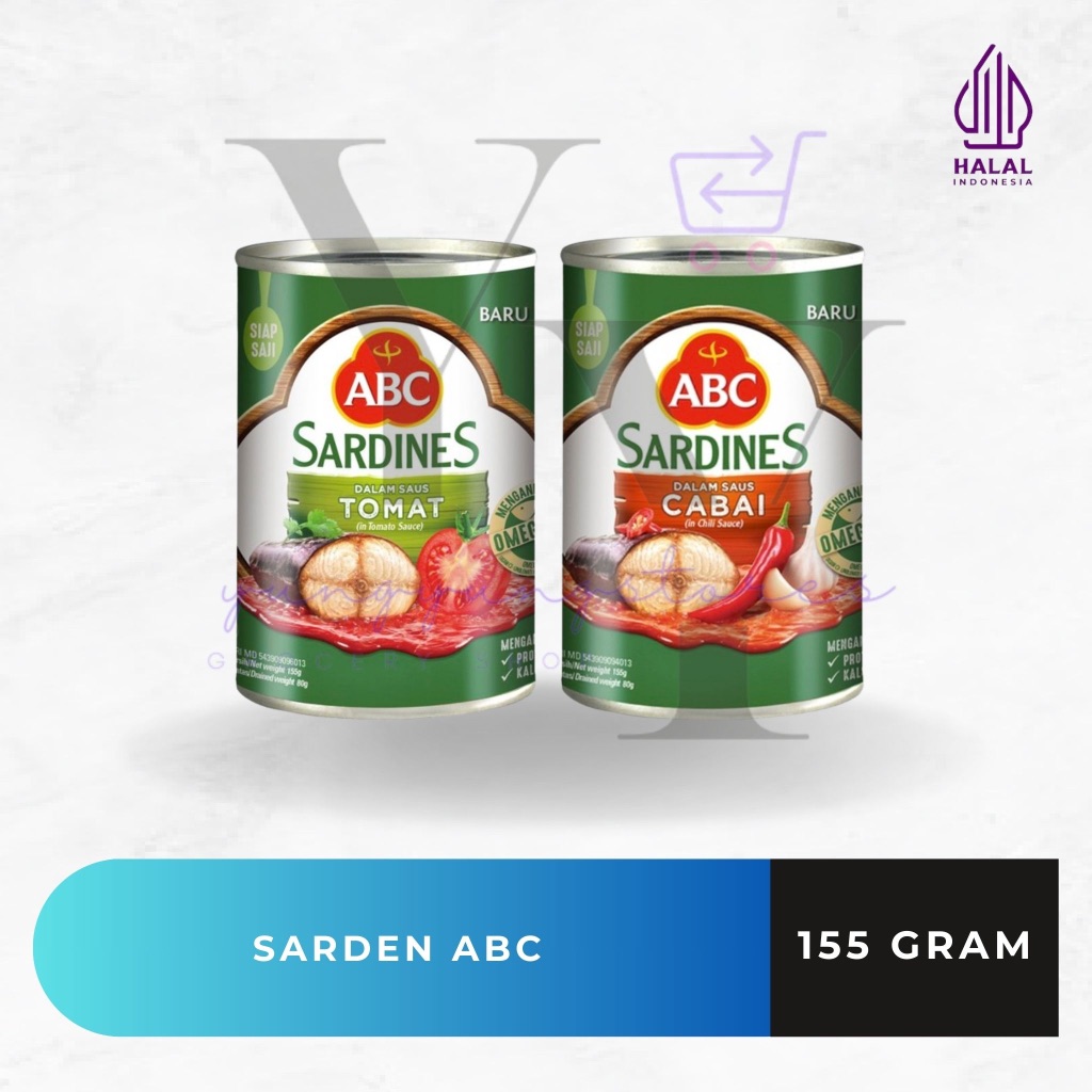 

[KECIL] ABC Sarden Saus Tomat / Cabai 155 gram