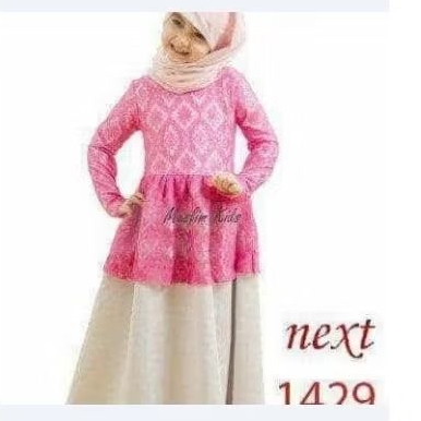 Gamis Anak Brokat halus usia 1-5 tahun