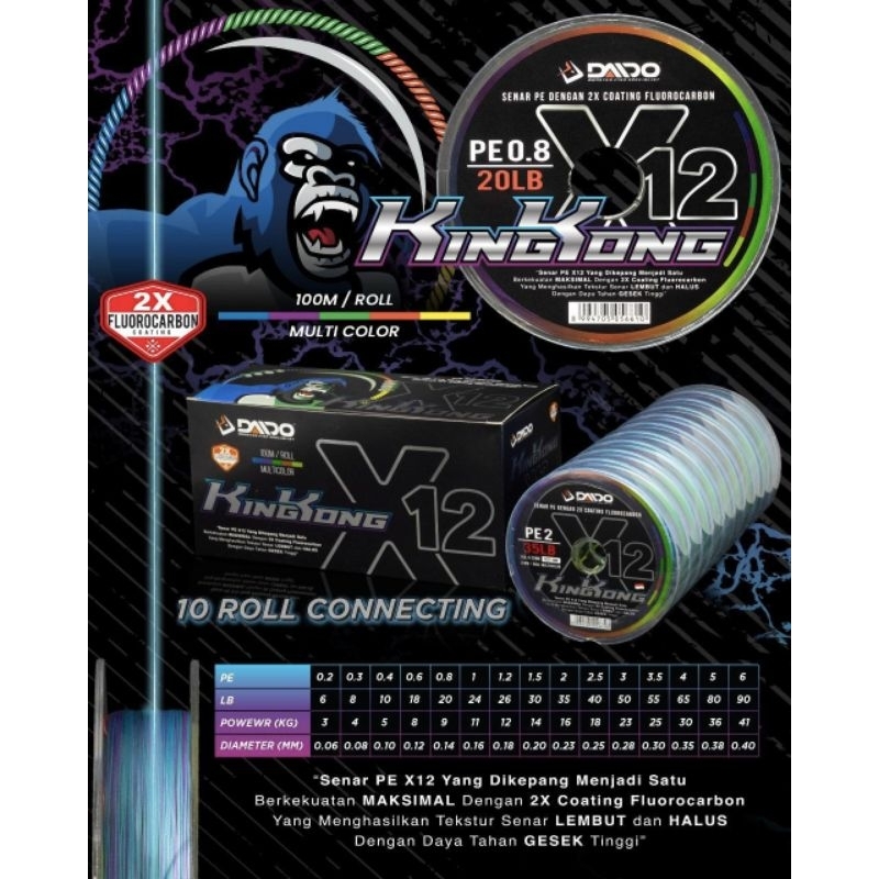 Pe Daido Kingkong x12 Multicolours
