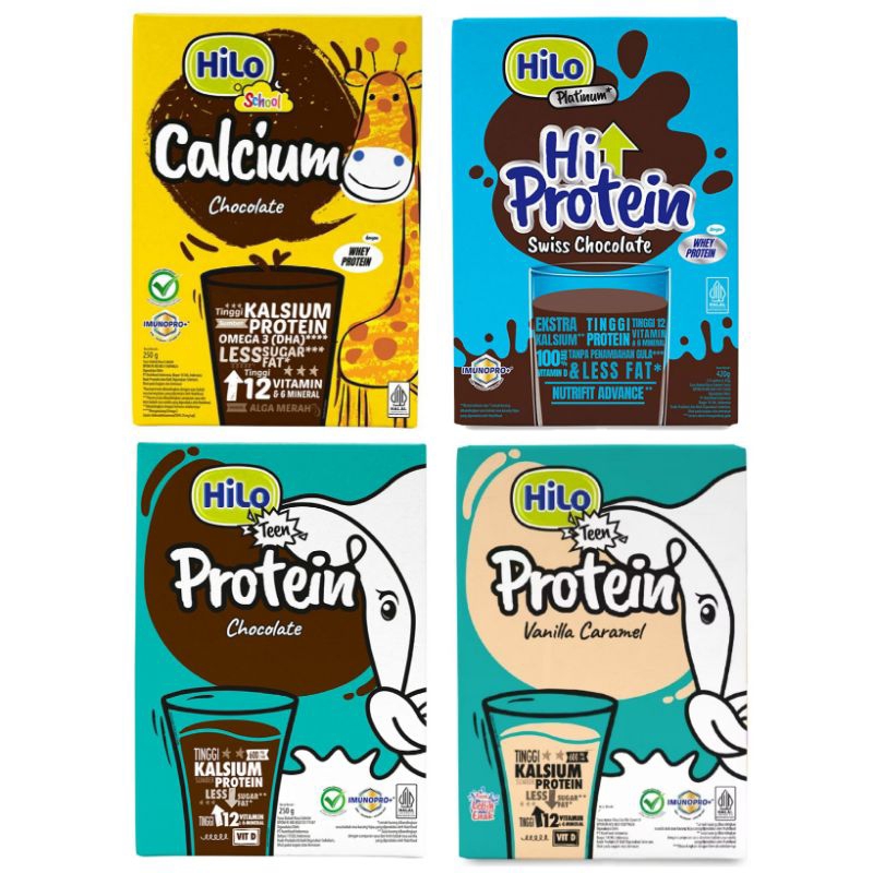 

Hilo School Teen box susu bubuk pertumbuhan Platinum cokelat vanila