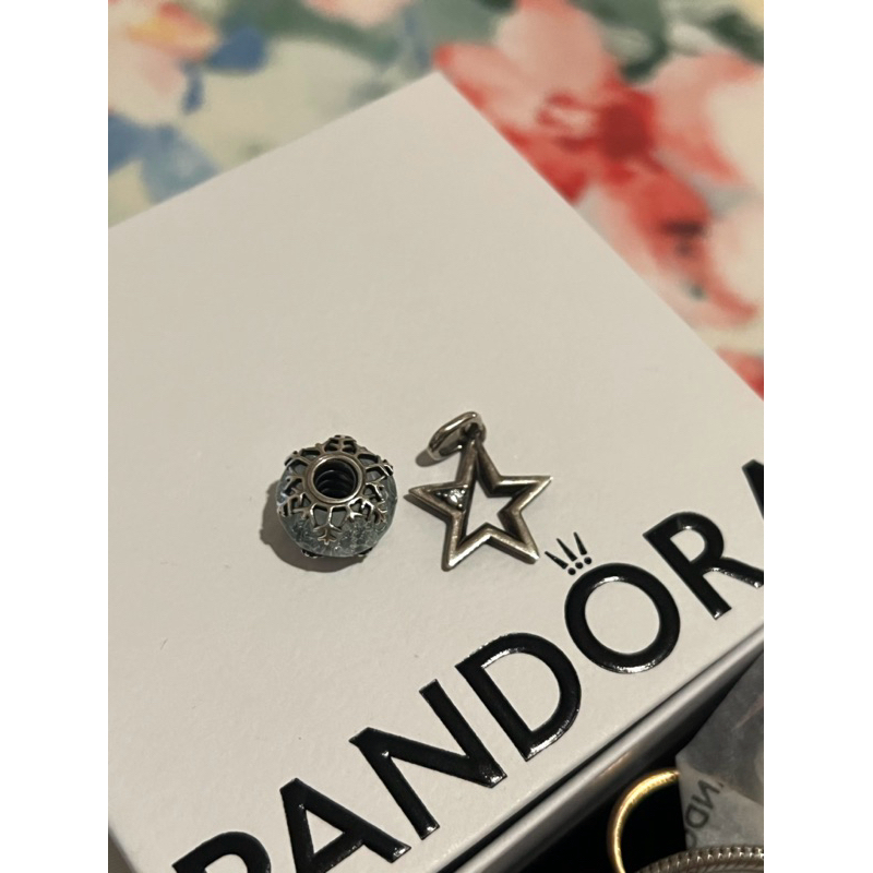 Pandora charm original preloved murano & star