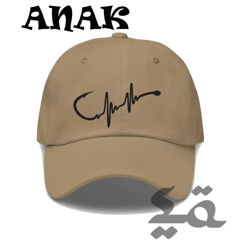 Topi anak baseball sport fishing hook heartbeat