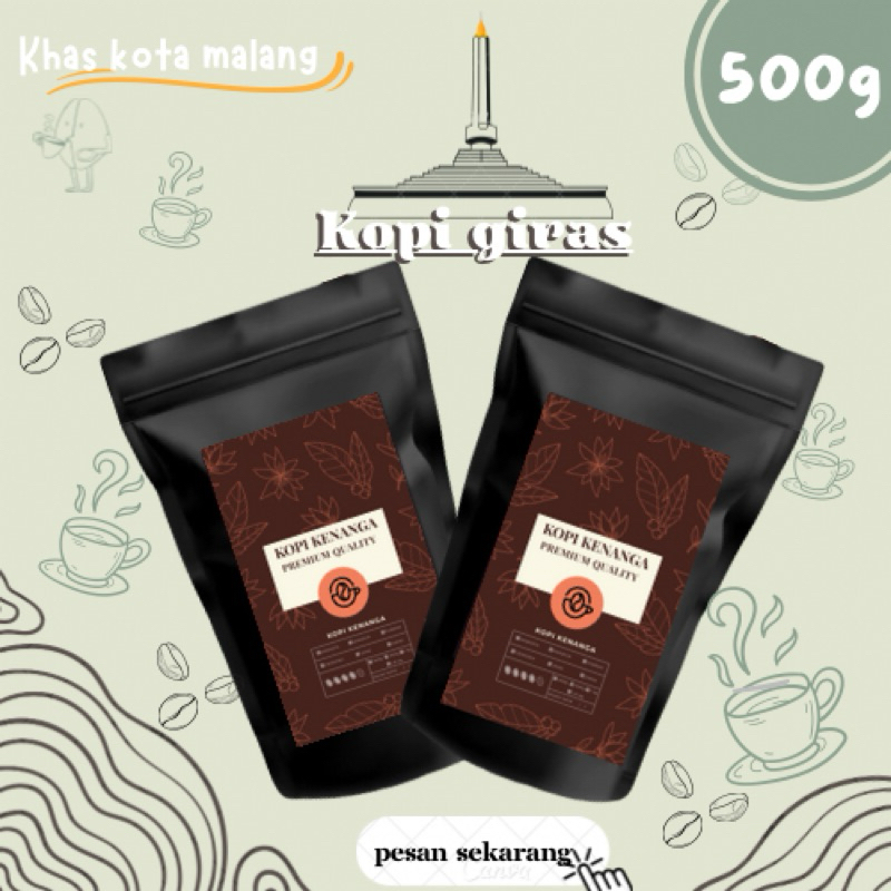 

Bubuk kopi Giras isi 500g rasa mantap rasa khas kota malang