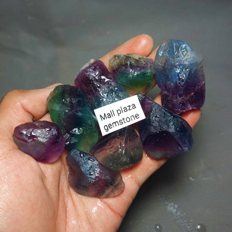 Bongkahan batu fluorite / bahan Batu fluorite / bongkahan batu akik fluorite