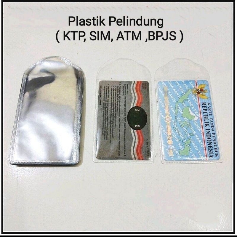 

10, 20 Pcs Plastik Pelindung Ktp / Sim / Atm
