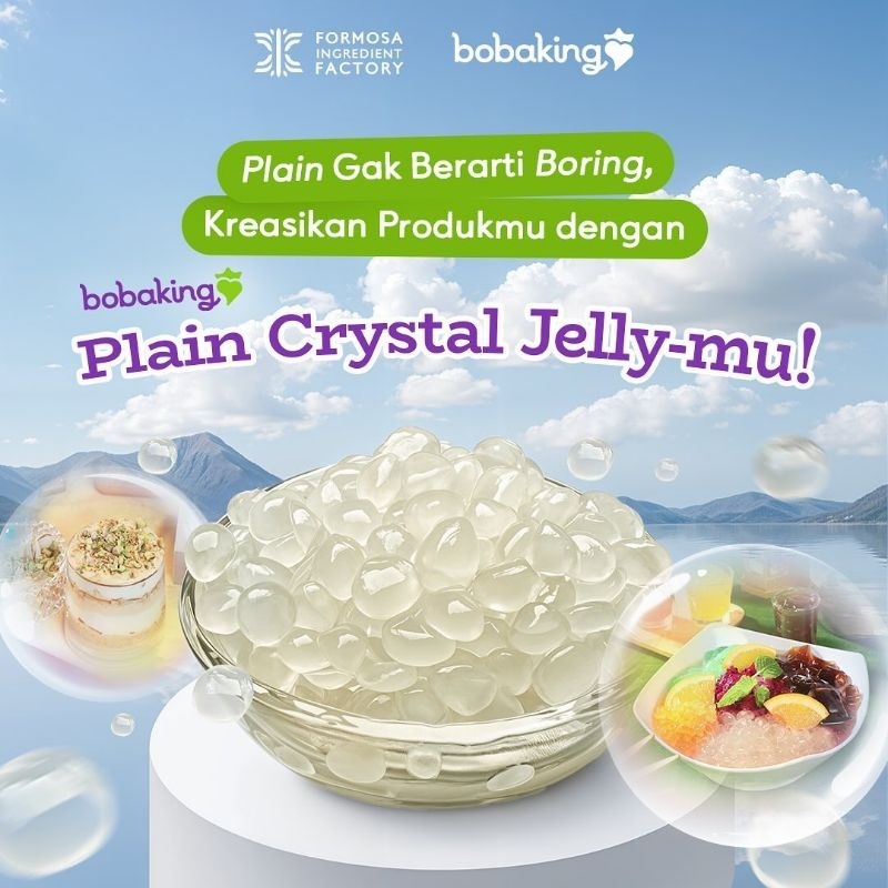 

1 kg Bobaking Crystal Jelly Plain (topping minuman)