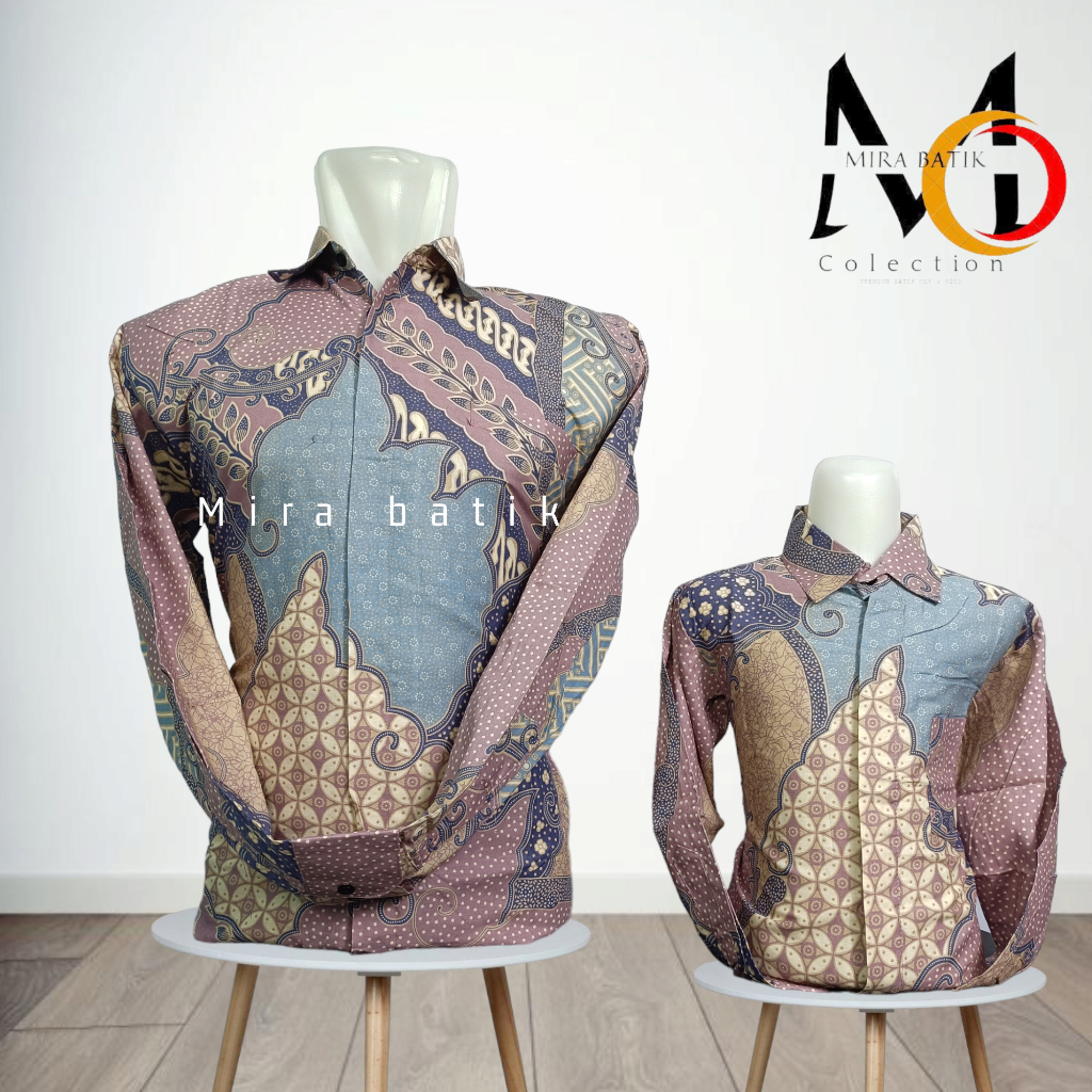 batik couple ayan anak  warna dusty pink bahan katun premium_batik couple ayah dan anak baby pink_ba