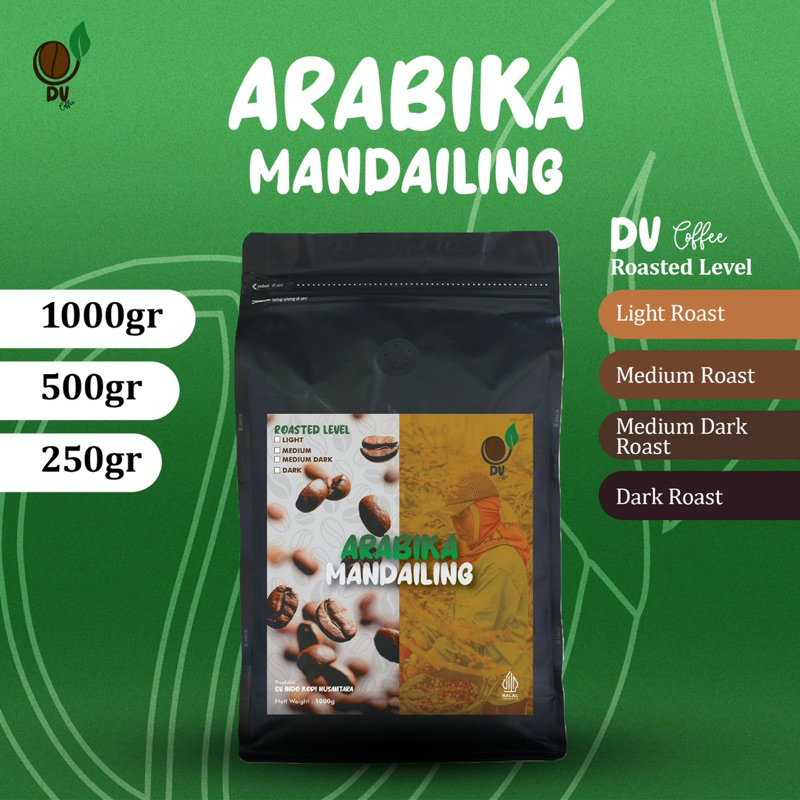 

Arabika Mandailing 250gram & 500gram (Biji/Beans)