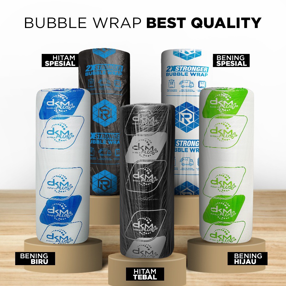 

NEW Pembungkus Plastik Bubble Bubble Wrap Bening Hitam DKM Babel Wrap