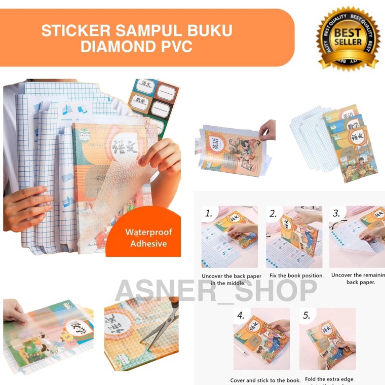 

Clearance sale STIKER PVC FILM SAMPUL BUKU PERLINDUNG BUKU PLASTIK TEKSTIL ISI 1 LEMBAR TAHAN AIR