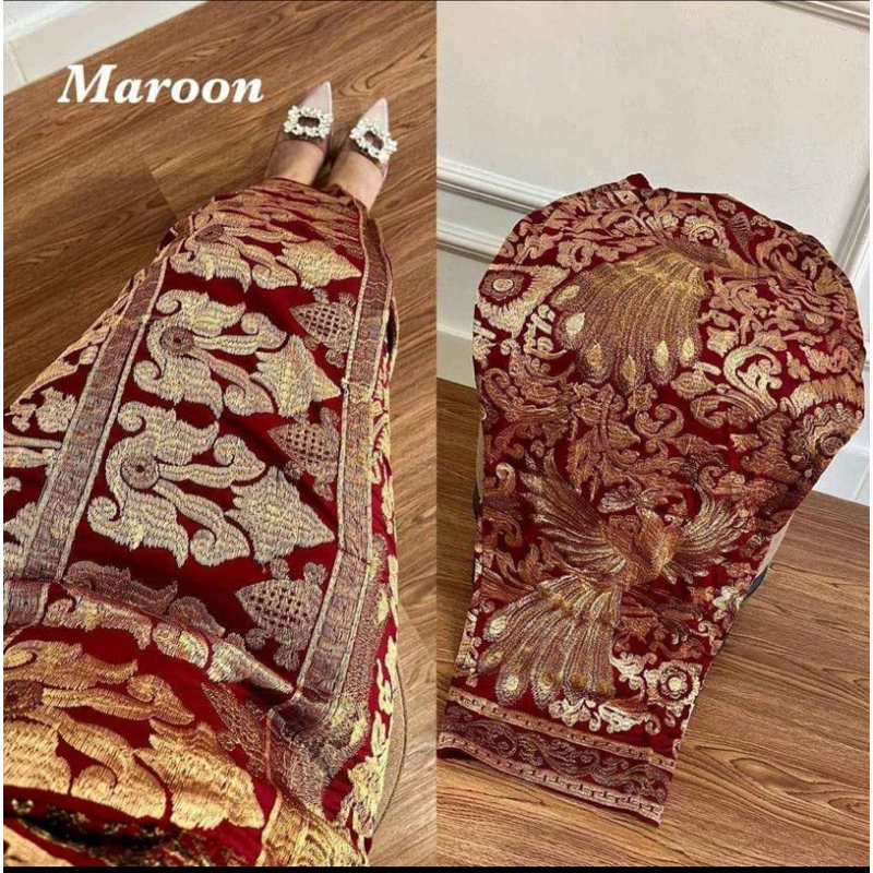 Kamen Bordir Jadi Merak/ Kamen bordir strait/kamen bordir jadi merak spesial marun/kamen bordir mera