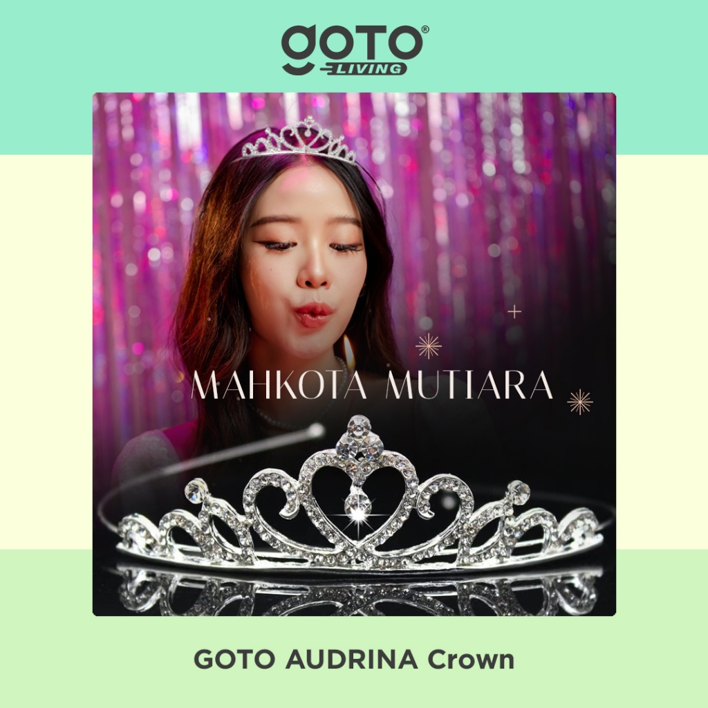 Goto Audrina Crown Mahkota Anak Perempuan Bando Pengantin Korean Style