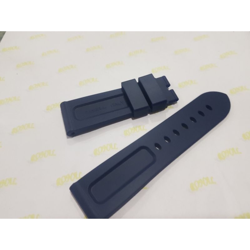 STRAP TALI JAM RUBBER NAVY PAM PAN ERAI LUMINOR MARINA AUTOMATIC PREMIUM SINTETIC LEATHER QUALITY EN