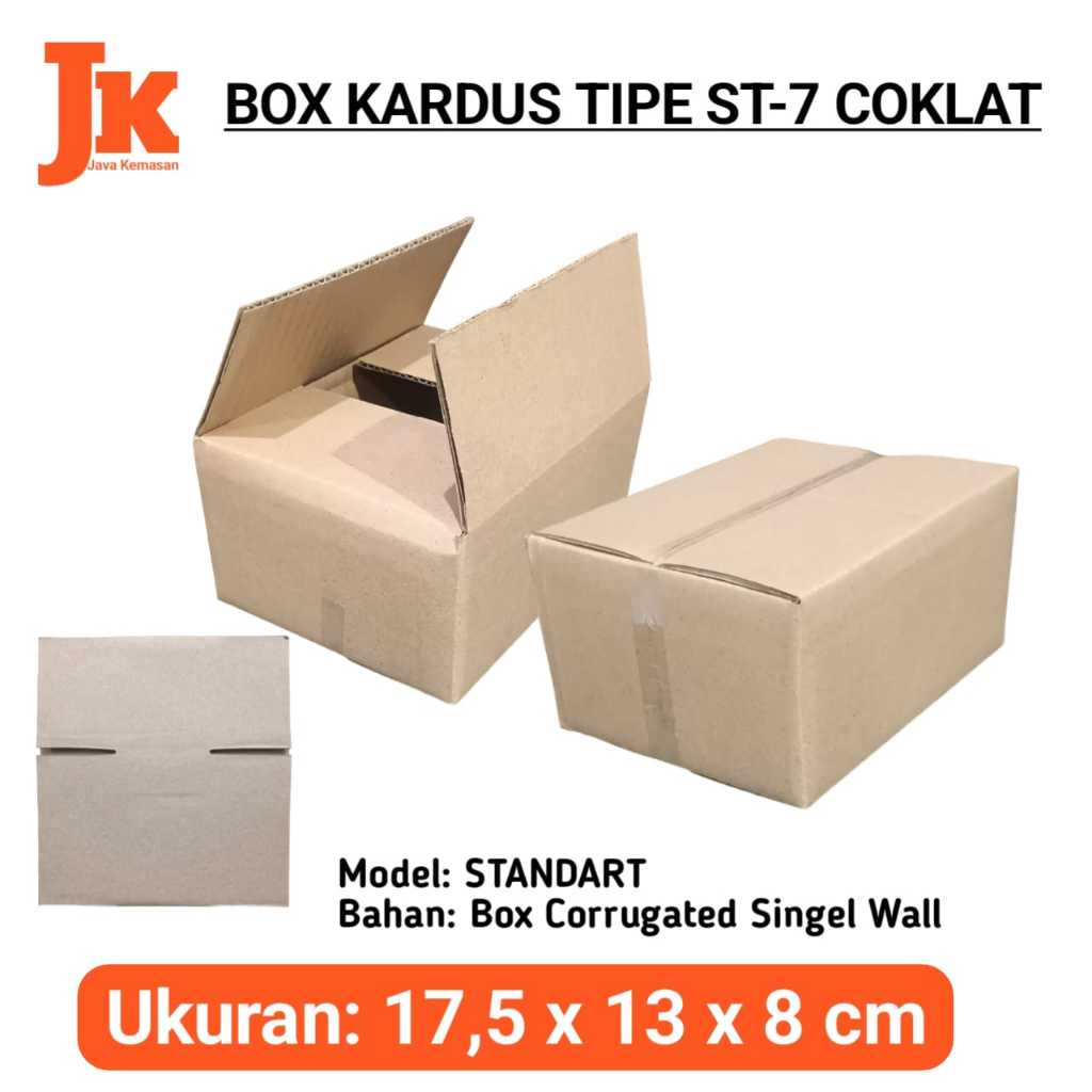 

KARDUS ST-7 KOTAK BOX KARTON CORRUGATED STANDART COKLAT KECIL POLOS TEBAL PACKING SEPATU ACSESORIS SOUVENIR