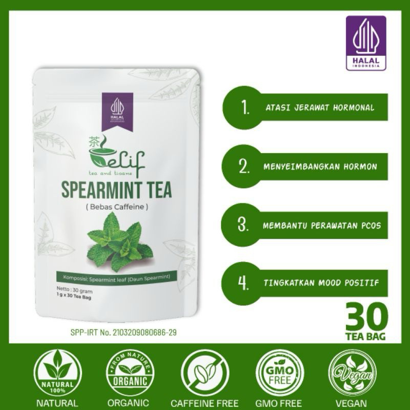 

Original TEA AND TISANE Spearmint Tea | Spearmint Tea Untuk Jerawat Hormon PCOS Promil | Teh Spearmint | 30 Tea Bag