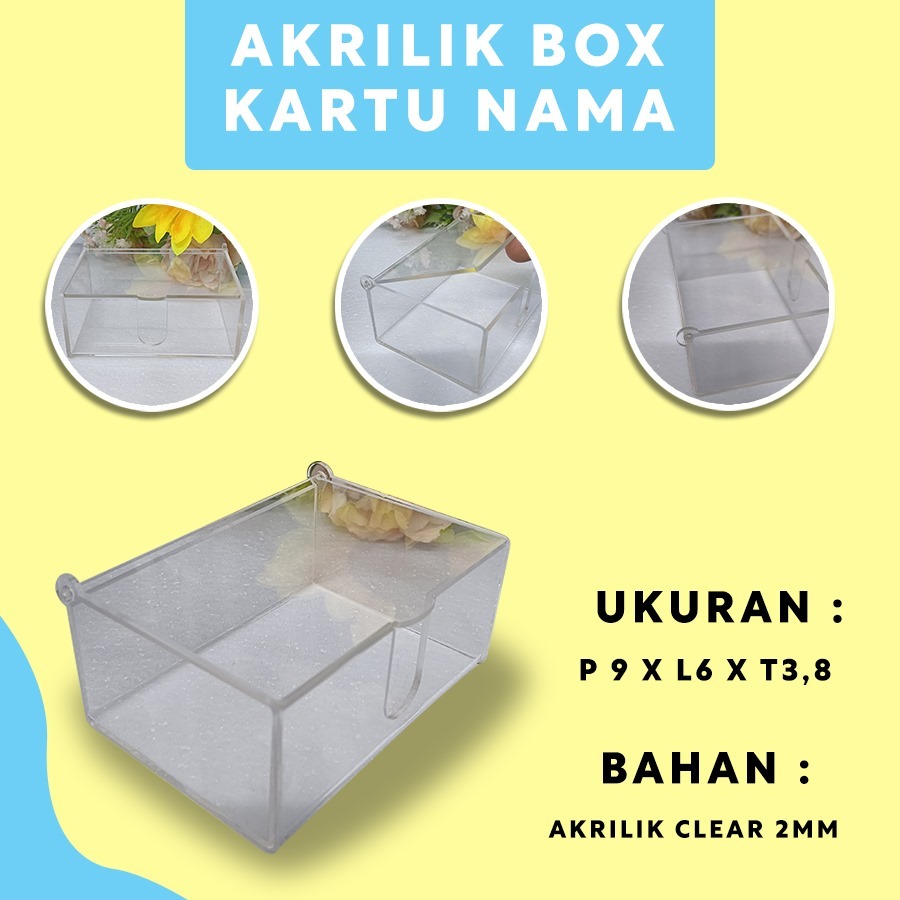 

TEMPAT KARTU NAMA AKRILIK - DISPLAY KARTU NAMA ACRYLIC BENING 2MM