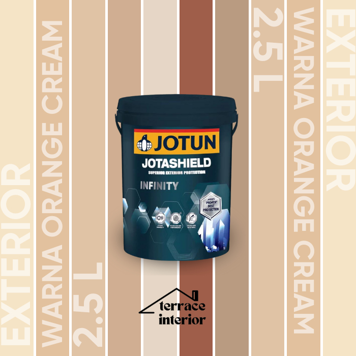Cat Tembok Exterior Infinity Jotun warna Orange 2.5 L