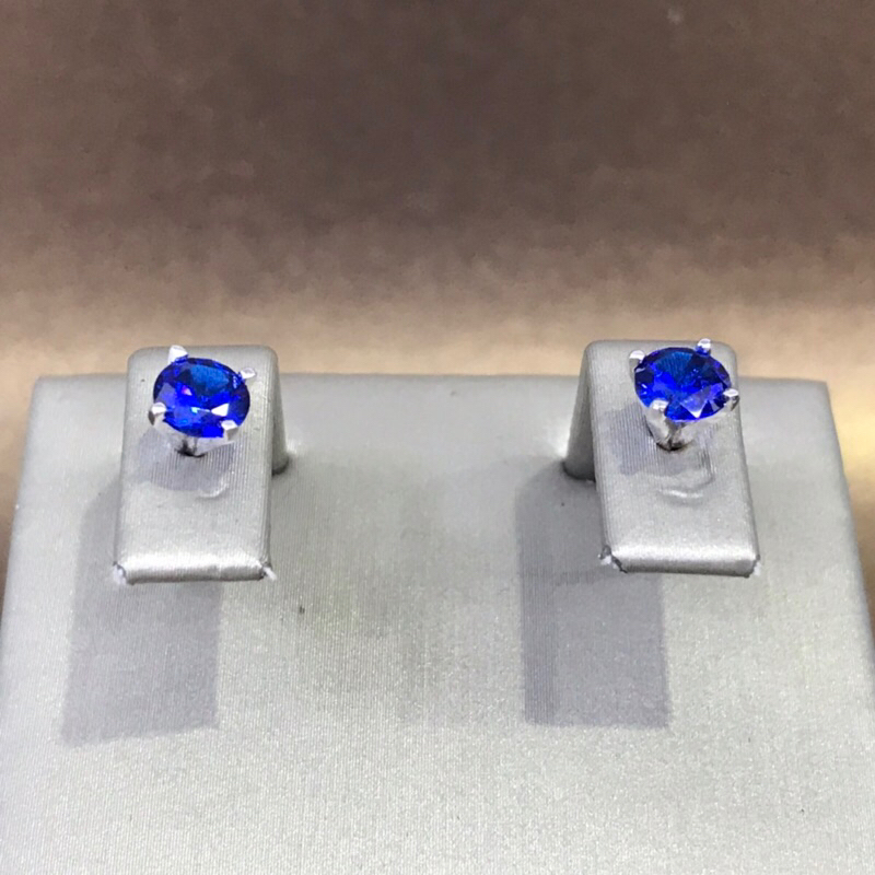 ANTING EMAS MATA BIRU 750 AAE0766