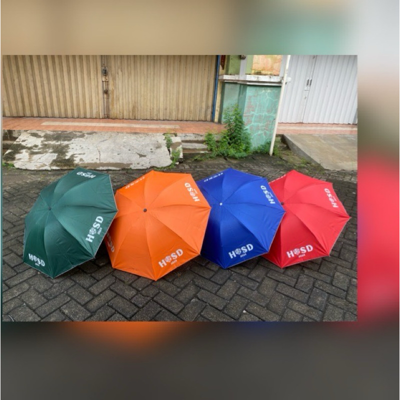 Payung Promosi Lipat Custom Grosir - Bebas Sablon - Souvenir Payung