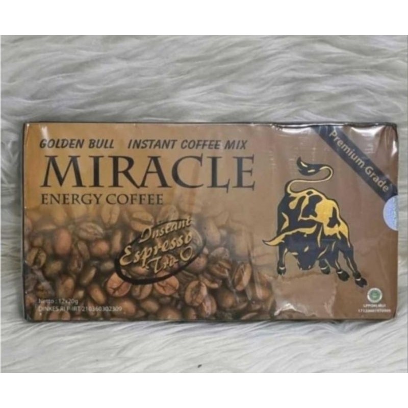 

KOPI MIRACLE / MIRACLE COFFEE / KOPI STAMINA / 1box isi 12 sachet.