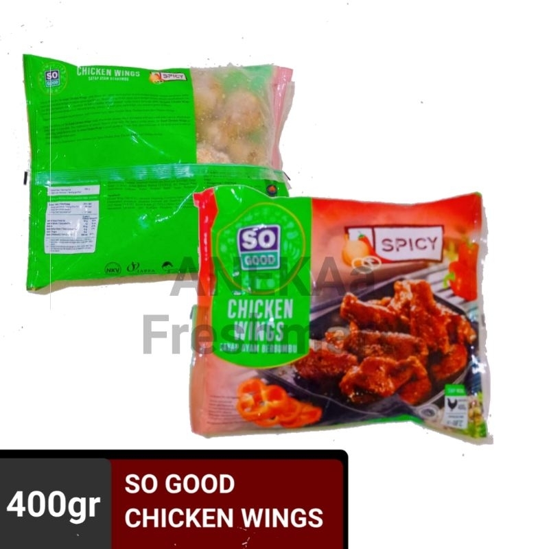 

SO GOOD SPICY CHICKEN WING 400GR SAYAP AYAM BERBUMBU