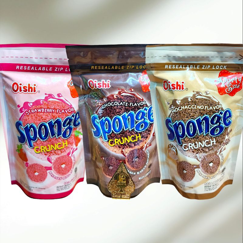 

Oishi SPONGE Crunch makanan ringan ekstrudat all varian rasa