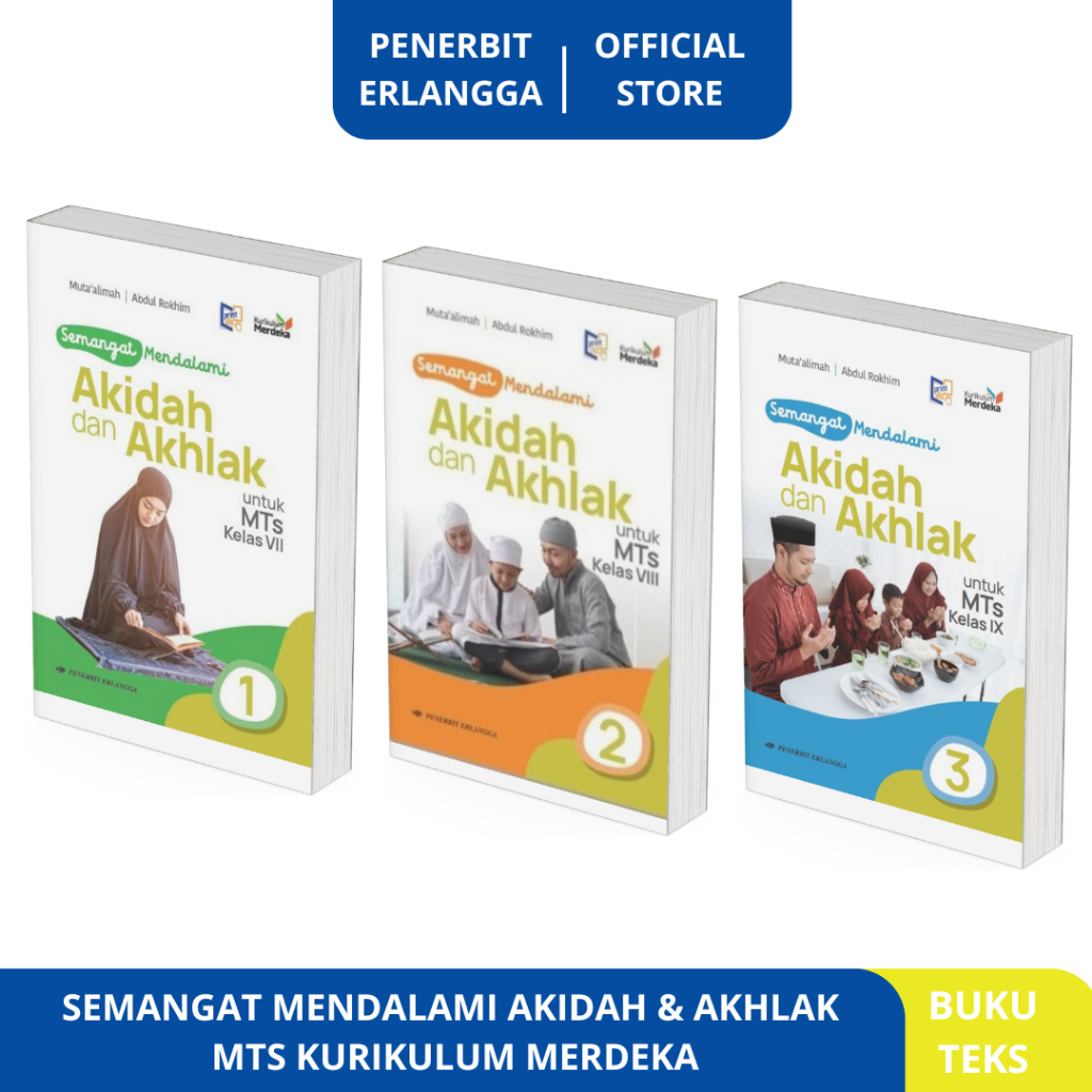[Erlangga Official] Semangat Mendalami Akidah & Akhlak Mts Kelas 7 8 9 - Kurikulum Merdeka