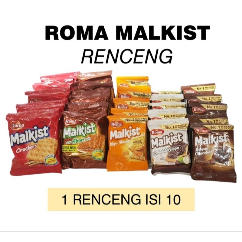 

(1 renceng isi 10) Roma Malkist Sachet All Varian isi 10 @18gr