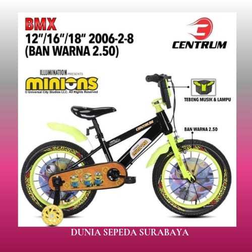 SEPEDA ANAK LAKI BMX CENTRUM 2006 2 8 BAN WARNA 2.50 12 16 18 INCH