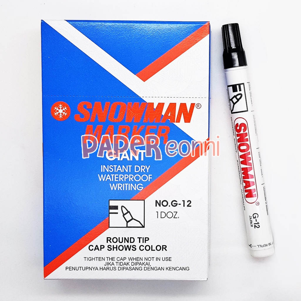 

SPIDOL PERMANEN SNOWMAN Permanent Marker G-12 BLACK