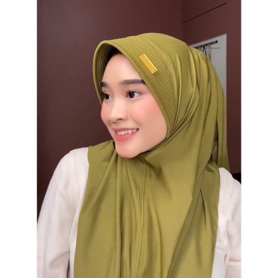 Jilbab Logo Akrilik Sport Bergo Hamidah Size M