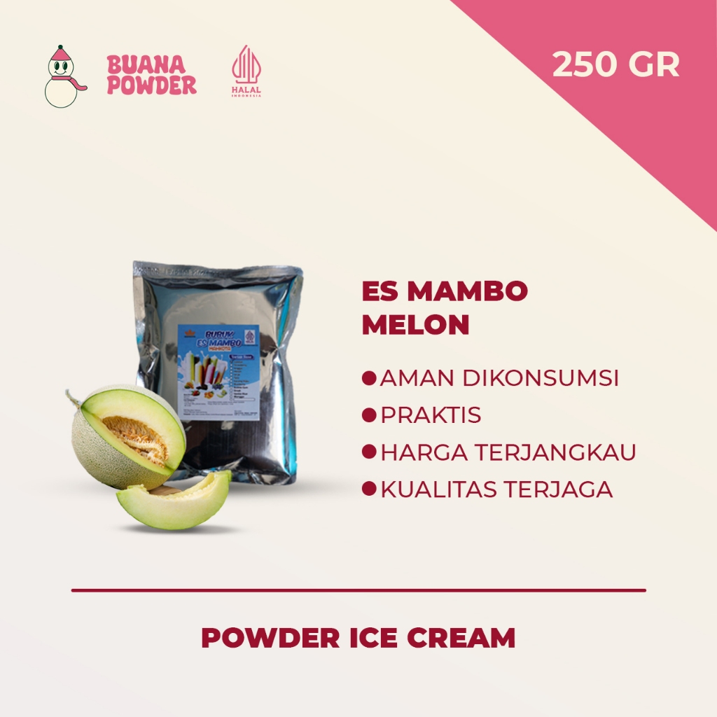 

BUANAPOWDER - BUBUK ES MAMBO MELON / ES LILIN MAHKOTA 250 gr