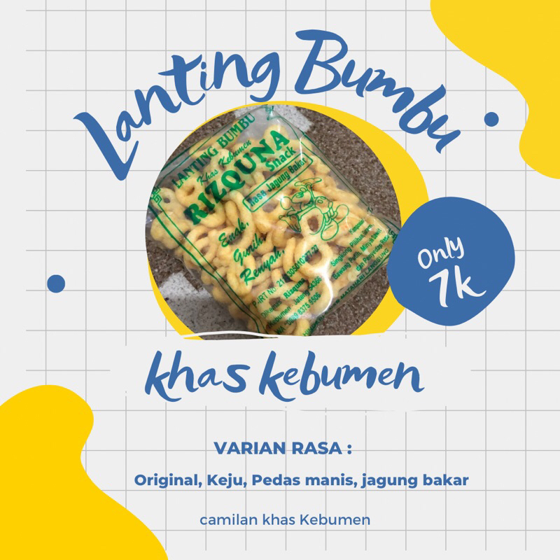 

Lanting bumbu Jagung Bakar Khas kebumen/ Lanting Kebumen/ Camilan kebumen