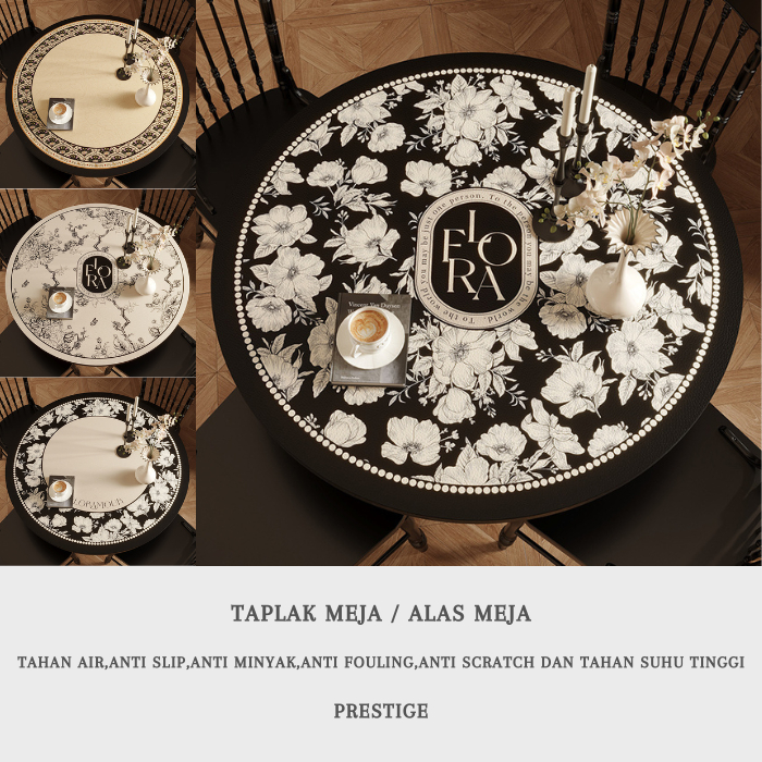 Taplak Meja Bulat Anti Air dan Anti Kusut/Taplak Meja Bulat Aesthetic/Taplak Meja/Taplak Meja Tamu/T