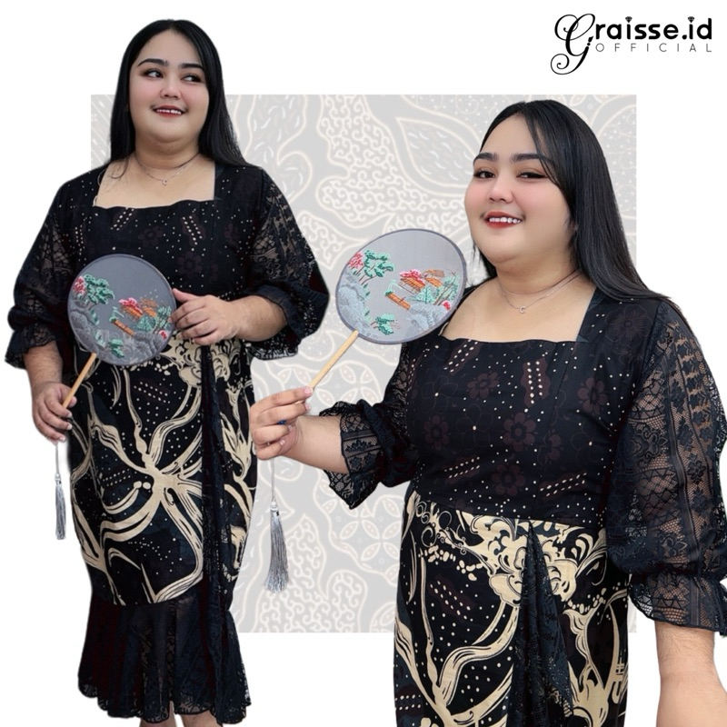 Prt MOESTIKA Bigsize Batik Dress Dress Batik Jumbo Dress Pesta Jumbo