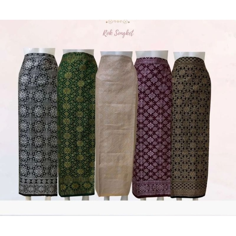 ROK SONGKET SPAN JADI SIAP PAKAI MUAT DARI UK M SAMPAI XXL BAHAN KARUN BRUKAT#ROK SPAN BATIK#ROK KEB